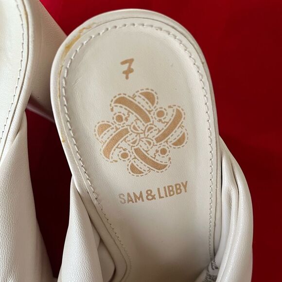 Sam & Libby off white shoes with thick heel new without tags, comfortable, - Picture 4 of 10
